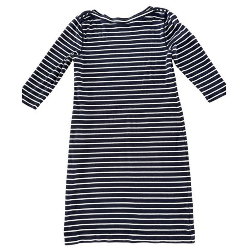 Lauren Jeans Co. By Ralph Lauren Navy And White Striped‎ Cotton Dress Women's M